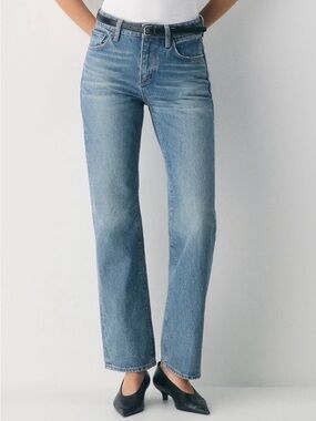 Aritzia Straight Leg Jeans — Light Blue Wash